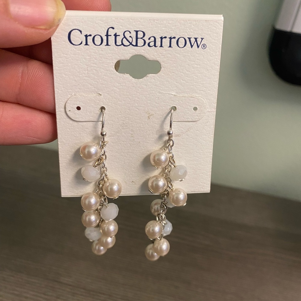 Croft & Barrow Pearl and Silver Earrings
